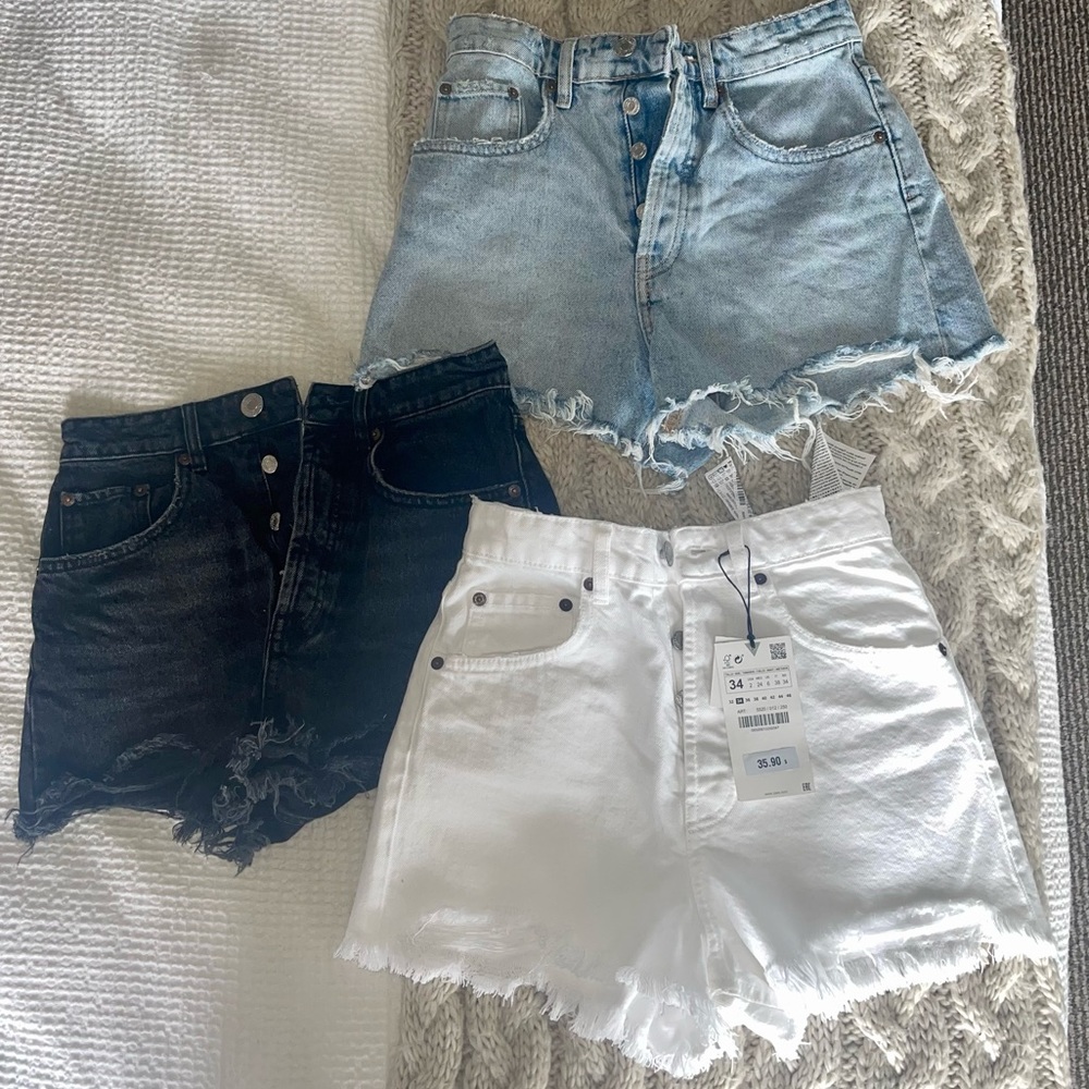 ZARA jean short 3 pack!
